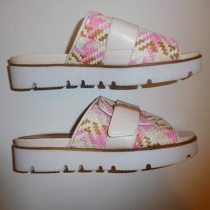 Gentle Souls Pink and White Sandals